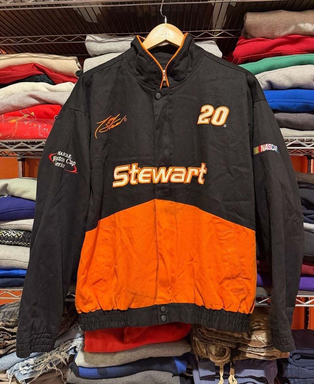 Vtg Winners Circle Tony Stewart #20 Home Depot Nascar Racing Jacket Large